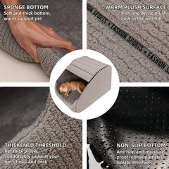 BXEBUI dog bed house plush cover detail emphasizes warmth and soft textures