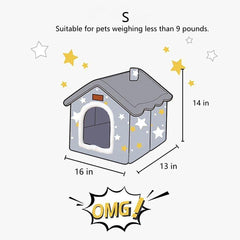 BXEBUI memory sponge dog house door-closed view highlighting privacy.