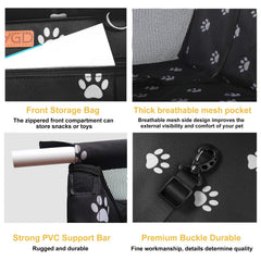 BYGD Pet Dog Booster Seat folded profile demonstrates portability