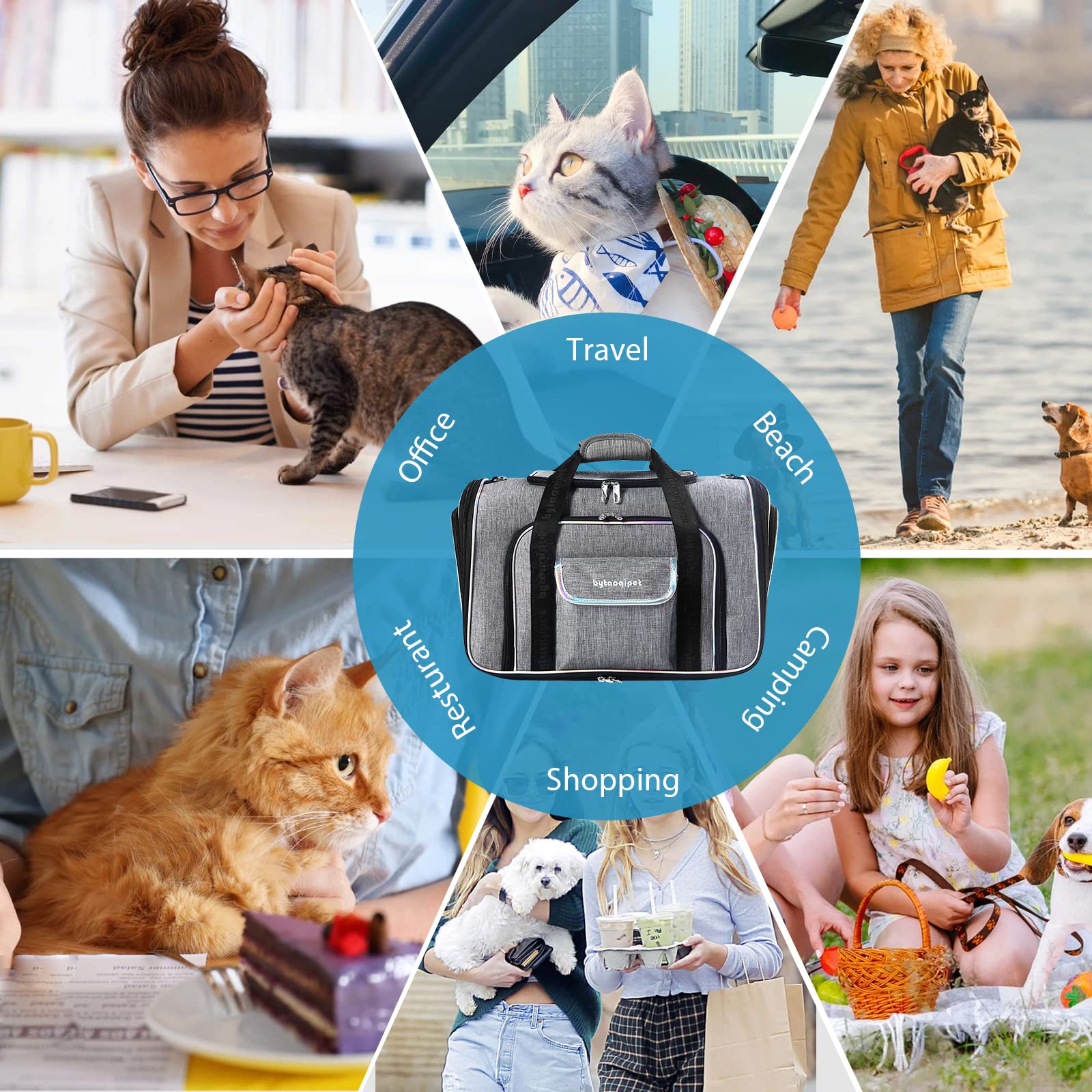 Bytaoqipet carrier reflective strips boost nighttime visibility