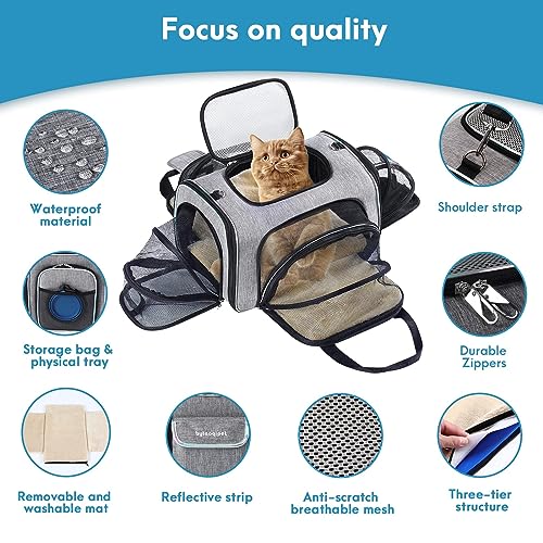 Bytaoqipet safety zipper carrier minimizes escapes during transit