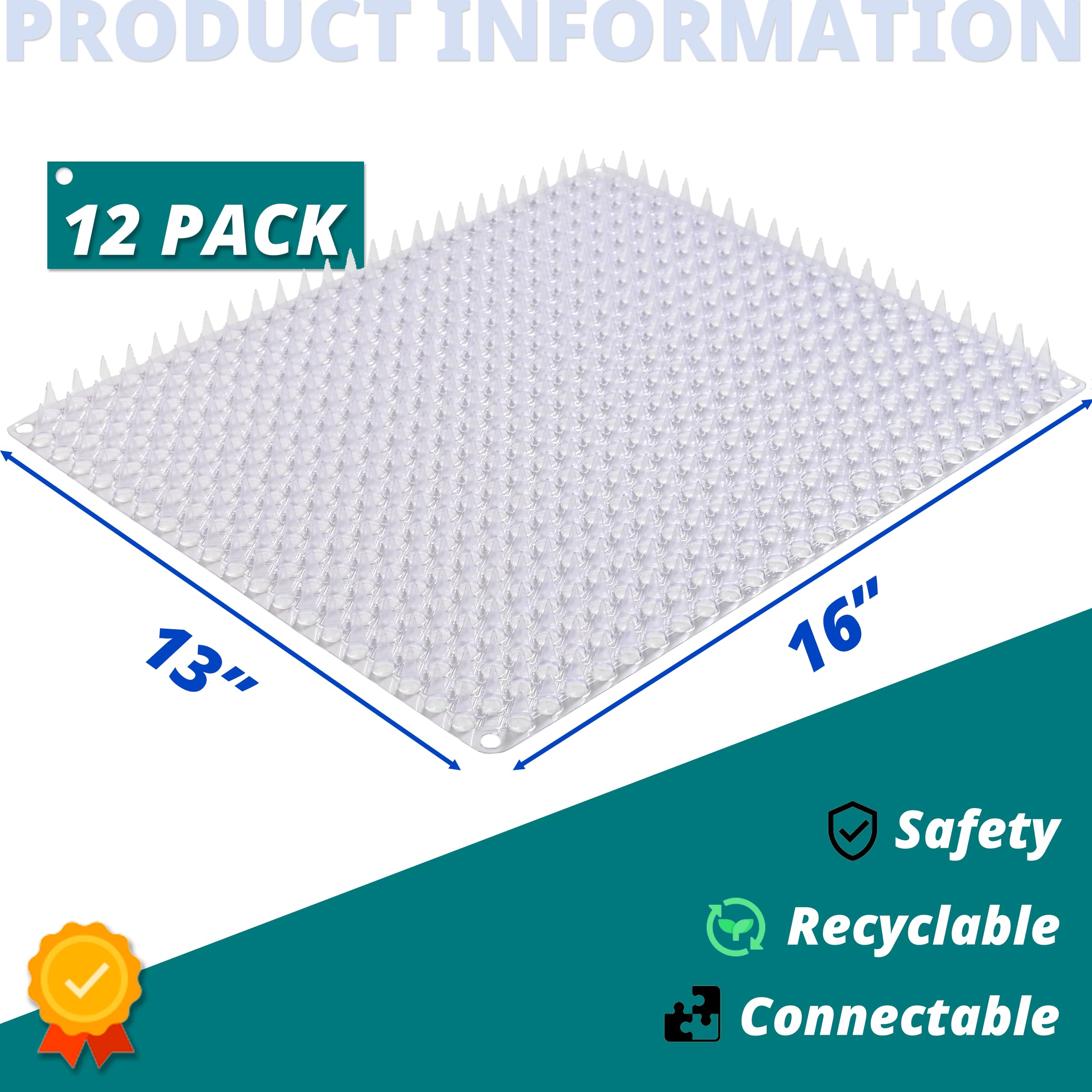 BYTEBAY scat mat spike detail shows pet-friendly protection that deters digging.