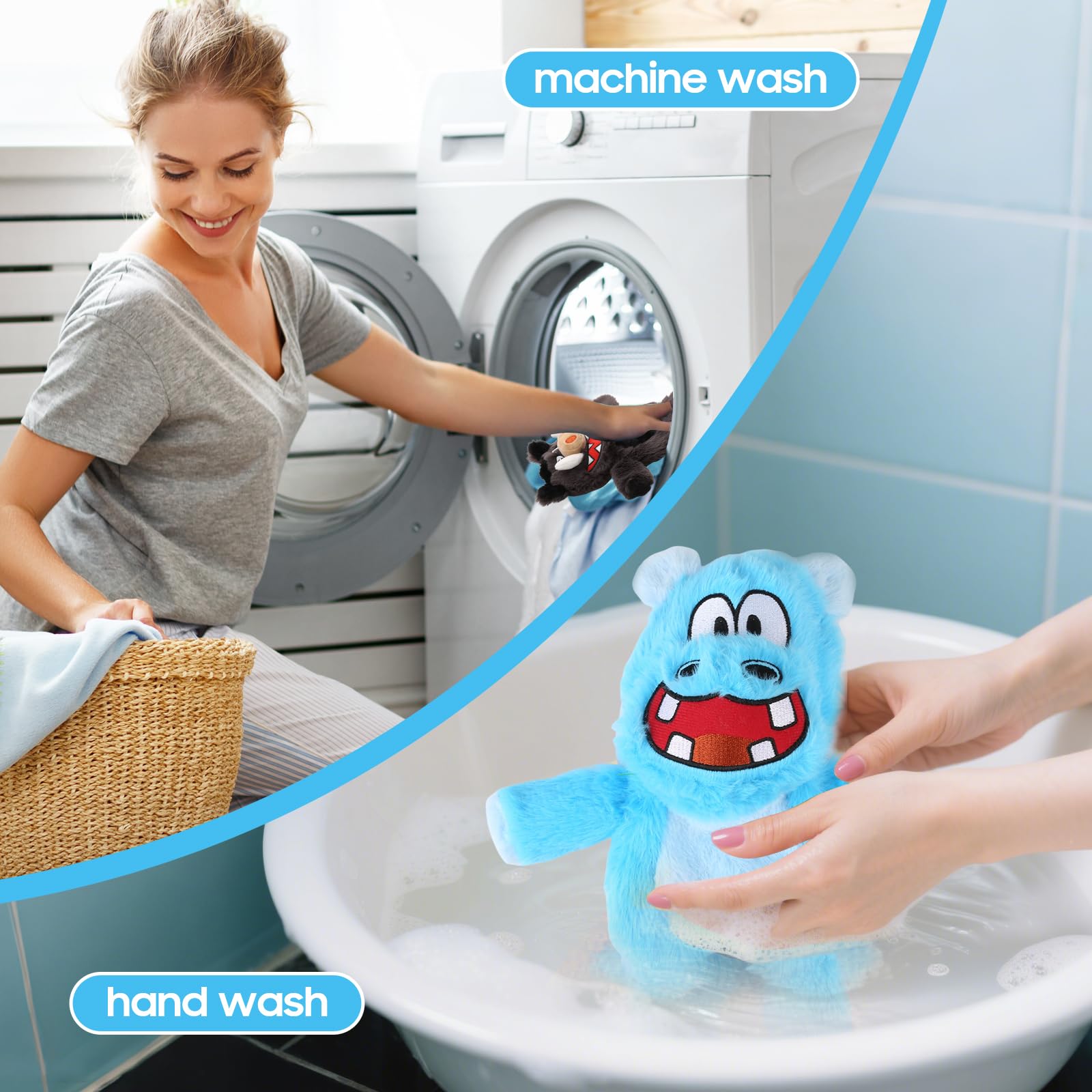 Bzonsmart washable dog toy easy to clean after messy play.