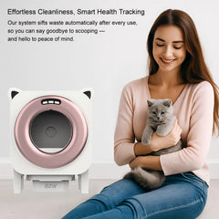 BZW rose gold lid open view emphasizes spacious chamber and easy waste disposal