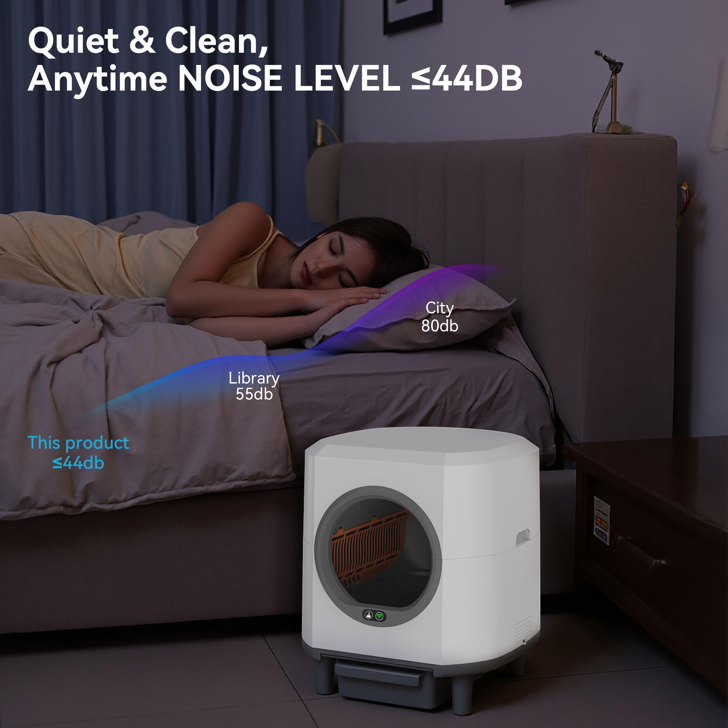 CABZOON app-control interface illustrating automated cleaning and alerts