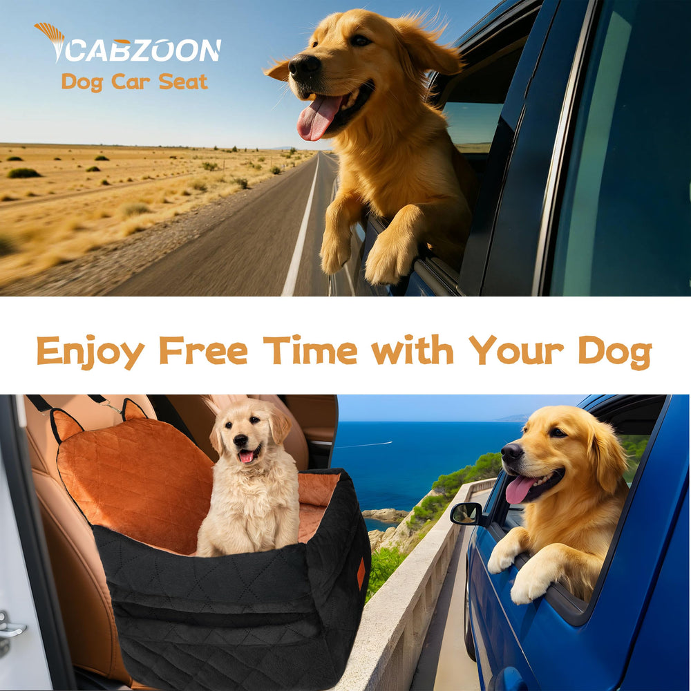 CABZOON dog car seat suitable-breeds covers small-to-medium dogs and even cats for travel.