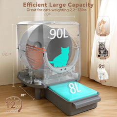 CABZOON sealed-waste-compartment visual emphasizes extended use and clean disposal