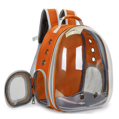 Cacihato Cat Bubble Backpack bubble window detail highlighting safety and visibility.