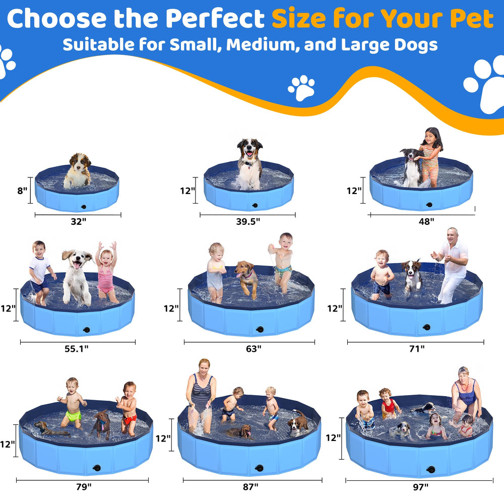 CACSPS foldable dog pool drain valve closeup for fast water removal.