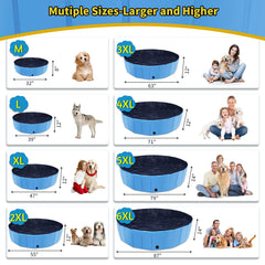CACSPS foldable pool anti-slip bottom helps pets stay safe