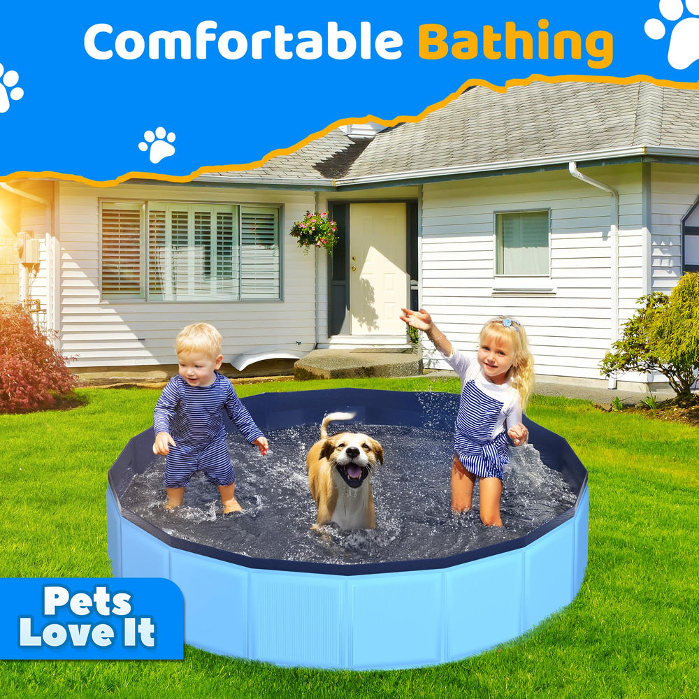 CACSPS dog pool uses durable PVC and PP board for sturdy stability.