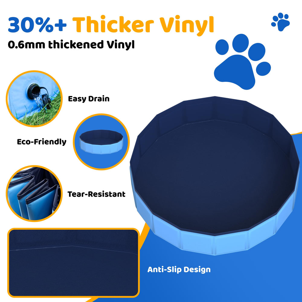 CACSPS foldable pool sizes range for small to large dogs