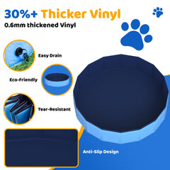 CACSPS foldable pool sizes range for small to large dogs