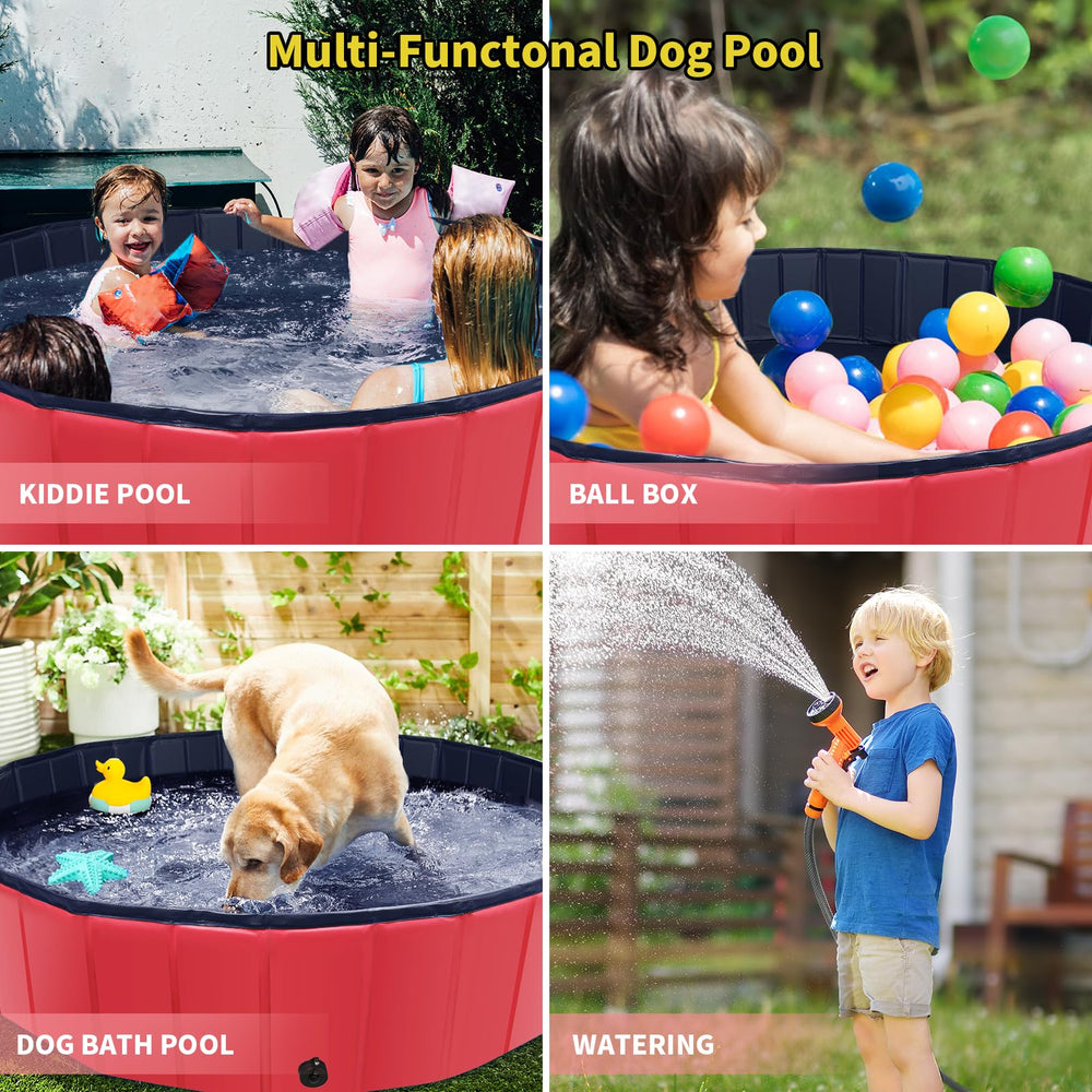 CACSPS foldable pool with anti-slip bottom for safe pet play
