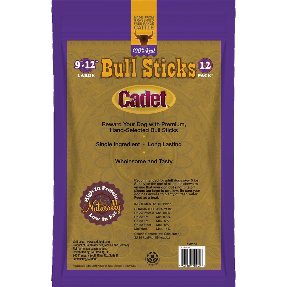 Cadet Bull Sticks close-up shows firm texture for long-lasting chewing.