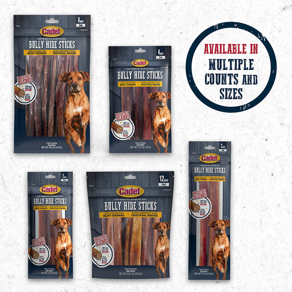 Cadet 9-count pack keeps dogs engaged with lasting chew sessions.