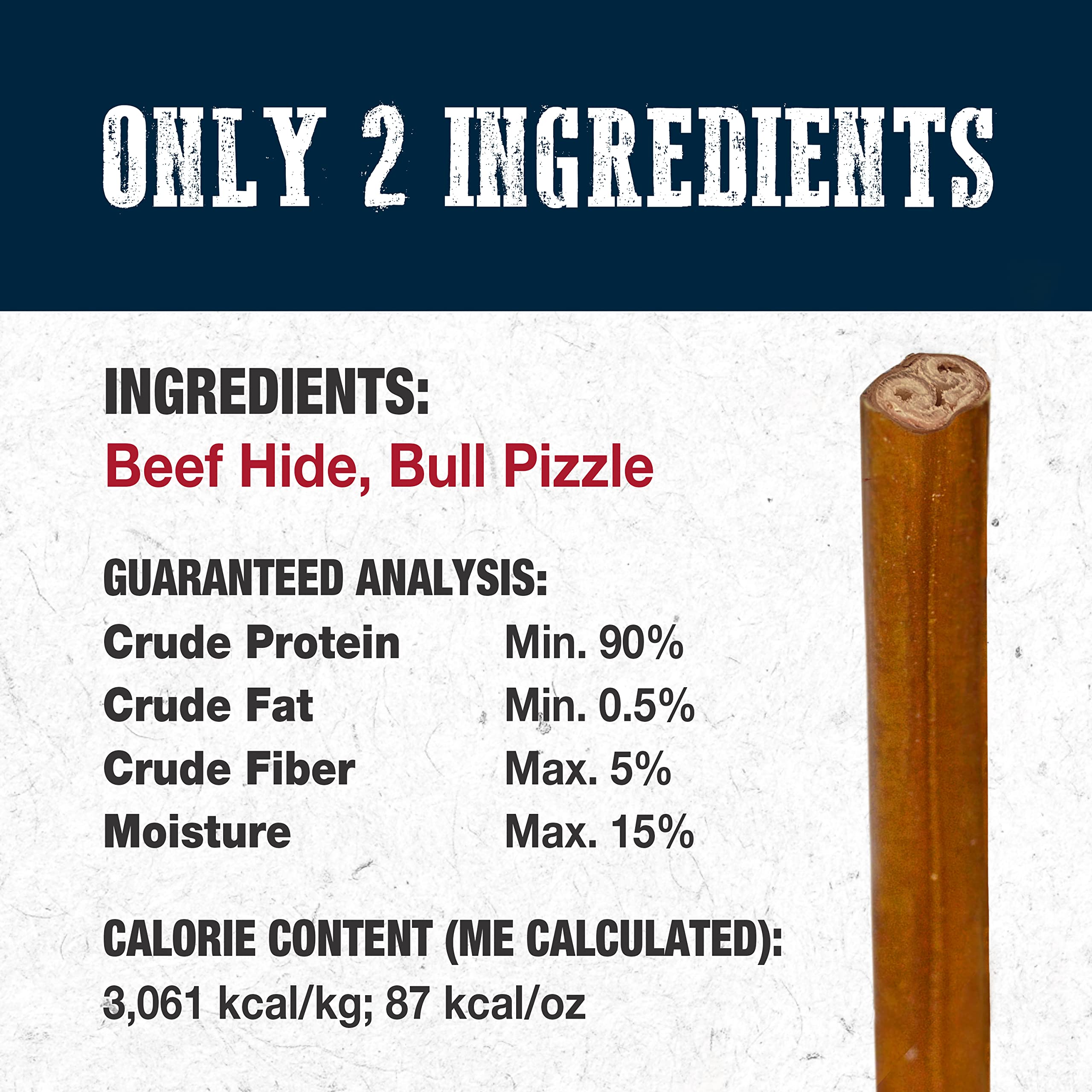 Cadet Bully Hide Sticks single-origin beef hide label highlights clean sourcing