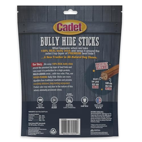 Cadet Bully Hide Sticks premium texture close-up showcases quality