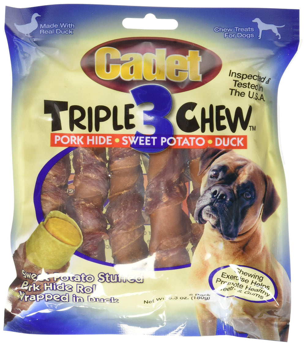 Cadet Duck Triple Chew treats package close-up for long-lasting chew sessions