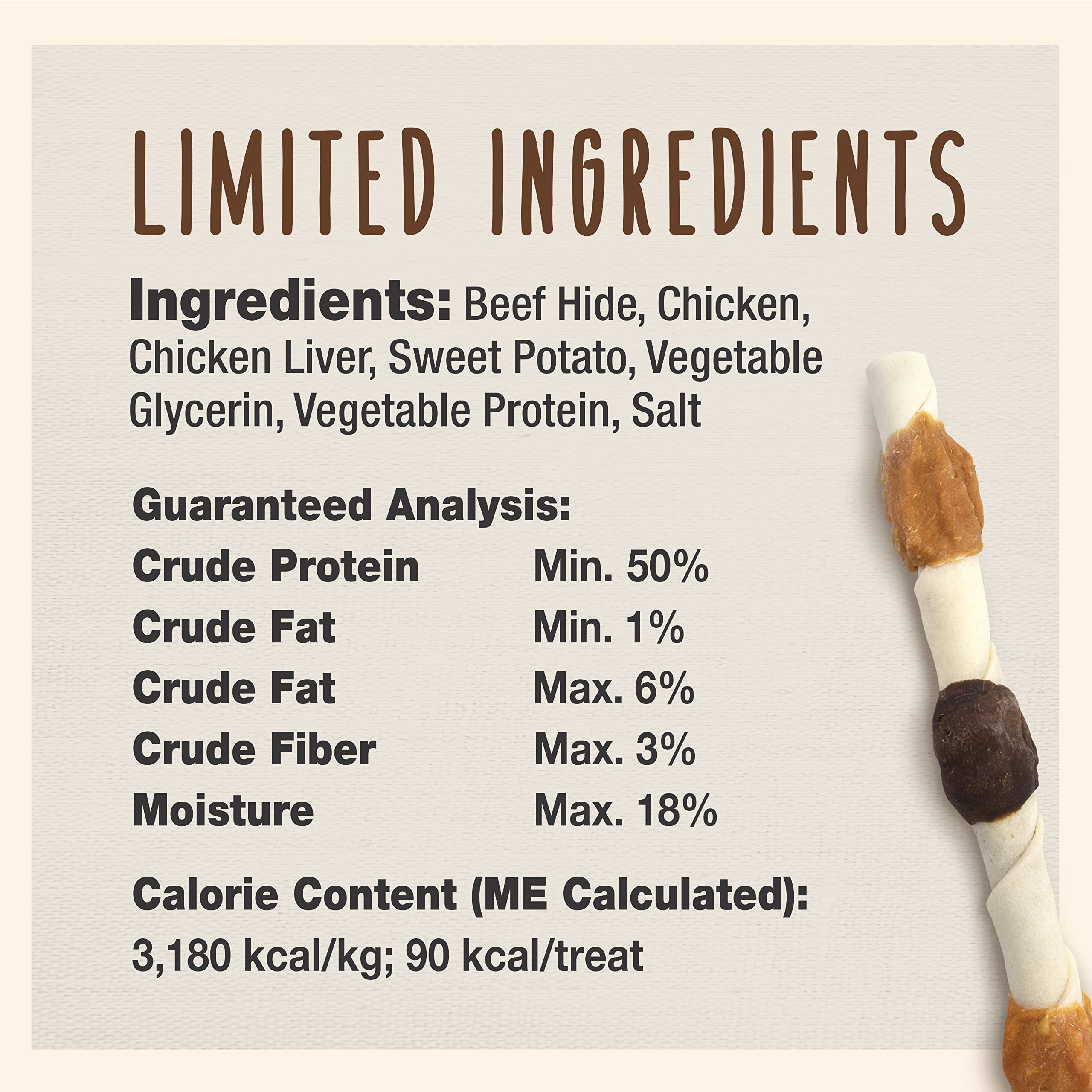 Cadet Gourmet Shish Kabob 10-inch stick showcases substantial chew length