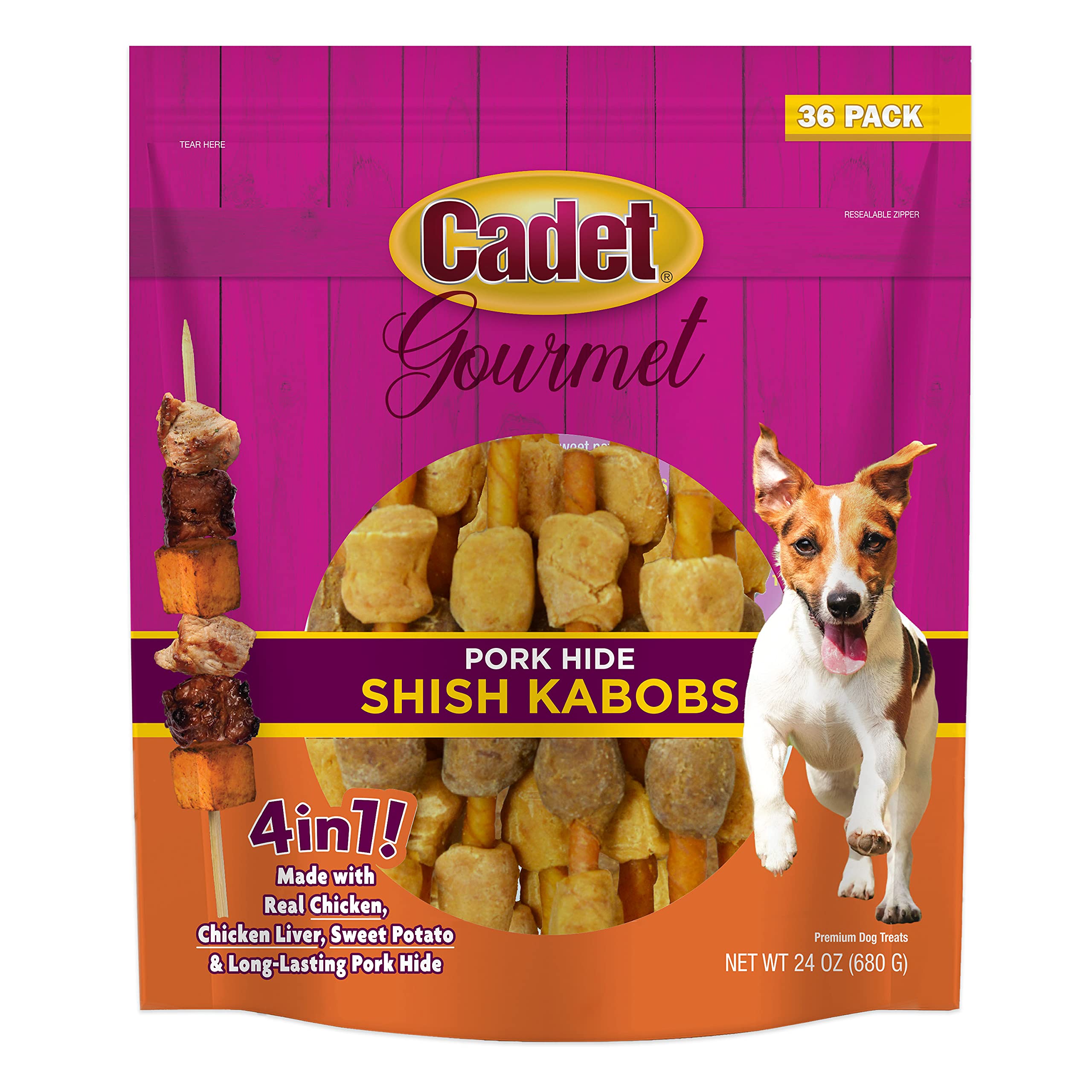 Cadet Gourmet Shish Kabob packaging highlights natural ingredients for healthy rewards
