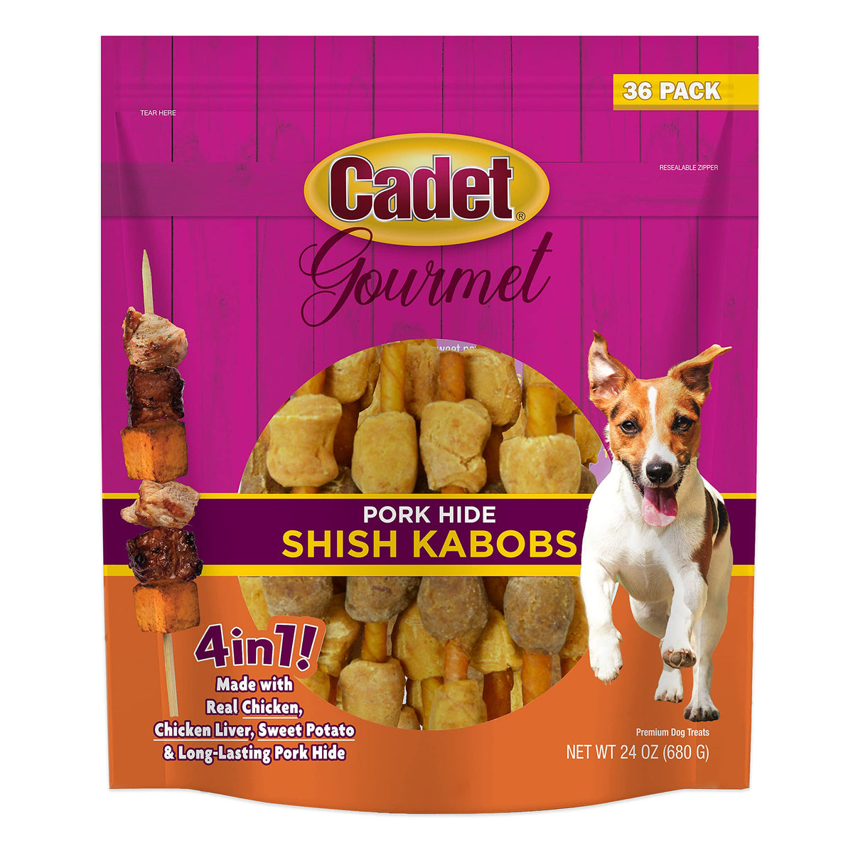 Cadet Gourmet Shish Kabob packaging highlights natural ingredients for healthy rewards