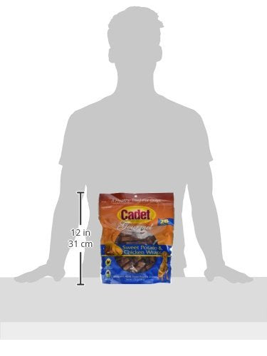 Cadet Gourmet Wraps ingredients shot with chicken and sweet potato for natural nutrition.