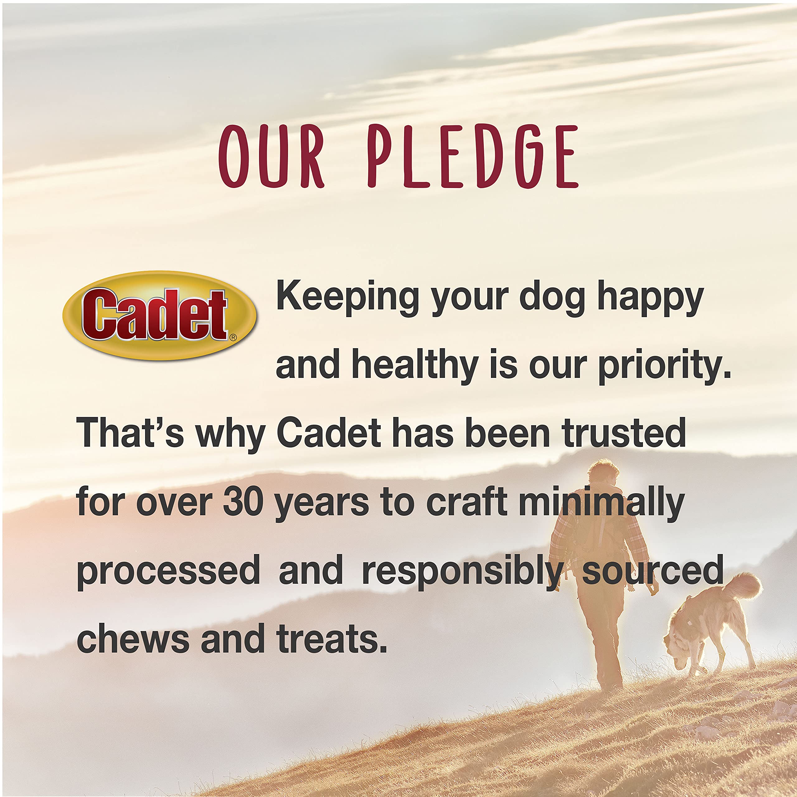 Cadet high-protein, low-fat dog chews for a lean treat option.