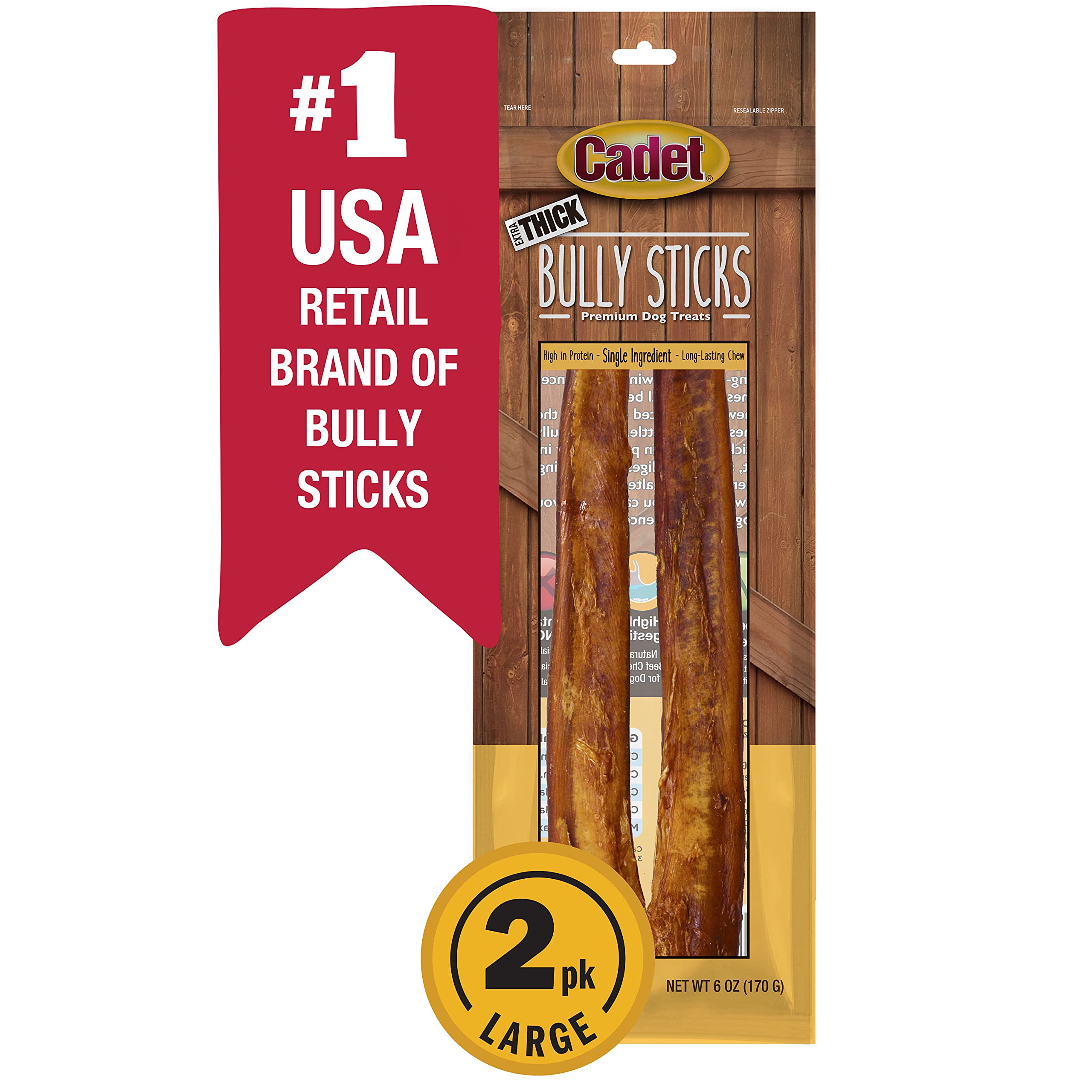 Cadet long-lasting chews for aggressive chewers in large dogs.