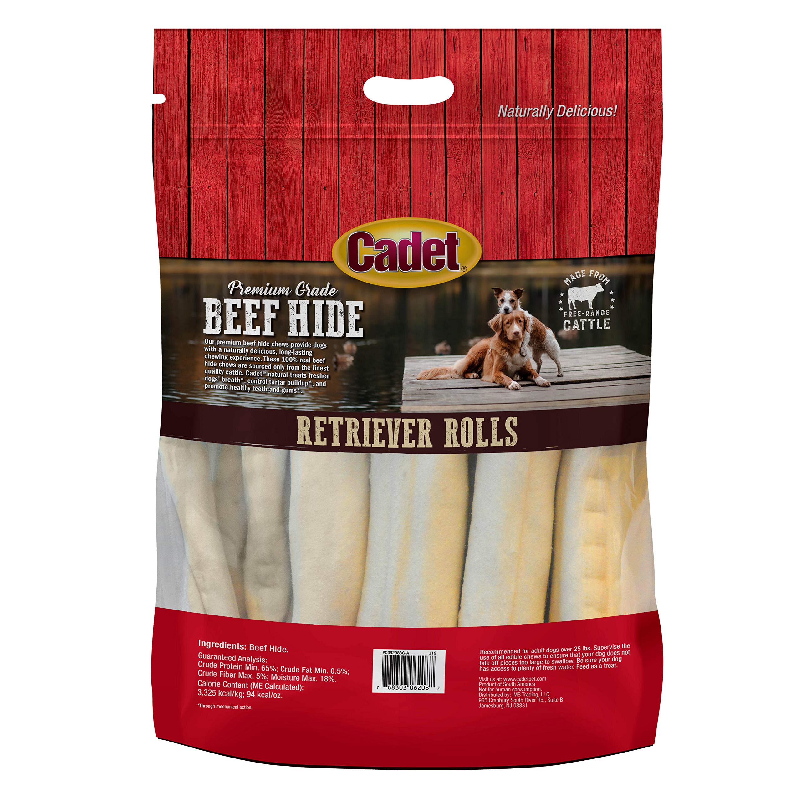 Cadet savory flavor image hints at the tasty, naturally-flavored chews dogs love