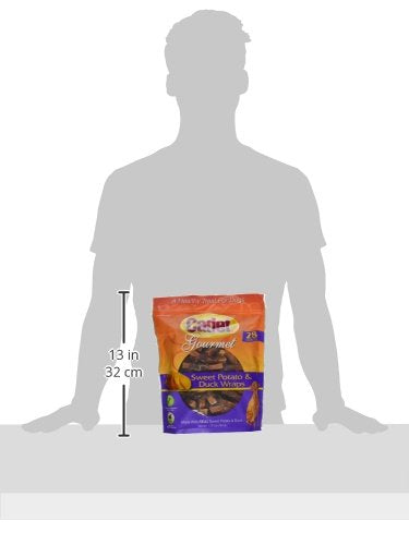 Cadet Sweet Potato Duck Wraps bag shows 28-ounce supply for rewards