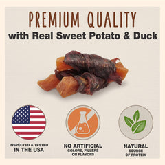 Cadet Sweet Potato Duck Wraps close-up emphasizes real duck and potato flavor