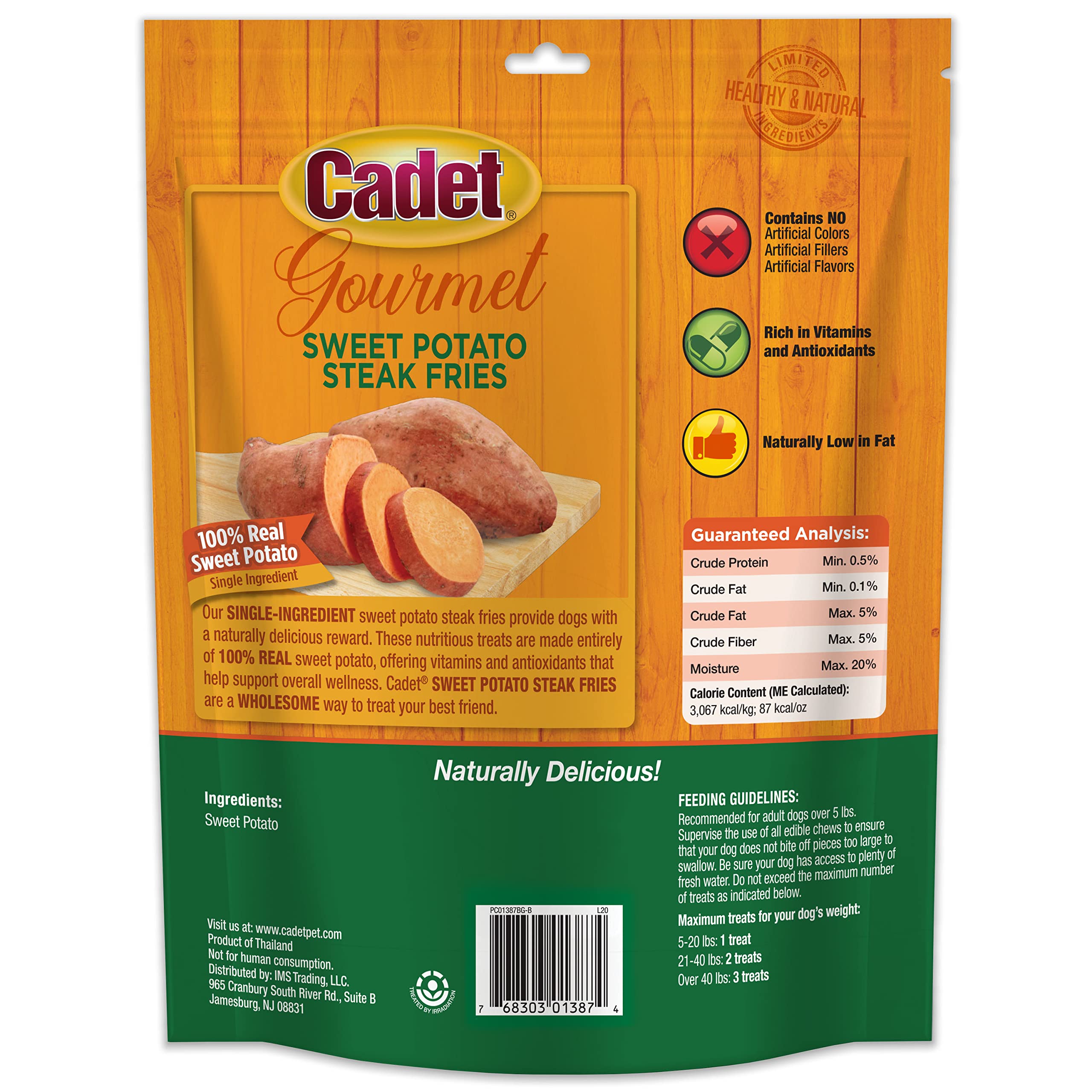 Cadet No artificial colors promised with wholesome ingredients.