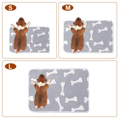CADONO bone-print blanket keeps pets comfy during naps on the bed.