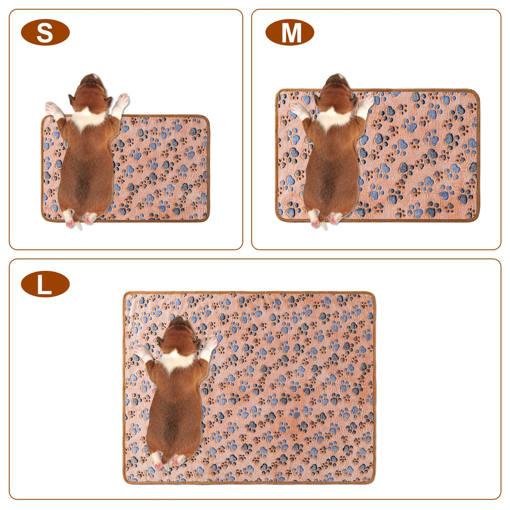 CADONO paw-print pink blanket closeup demonstrating plush texture for small pets