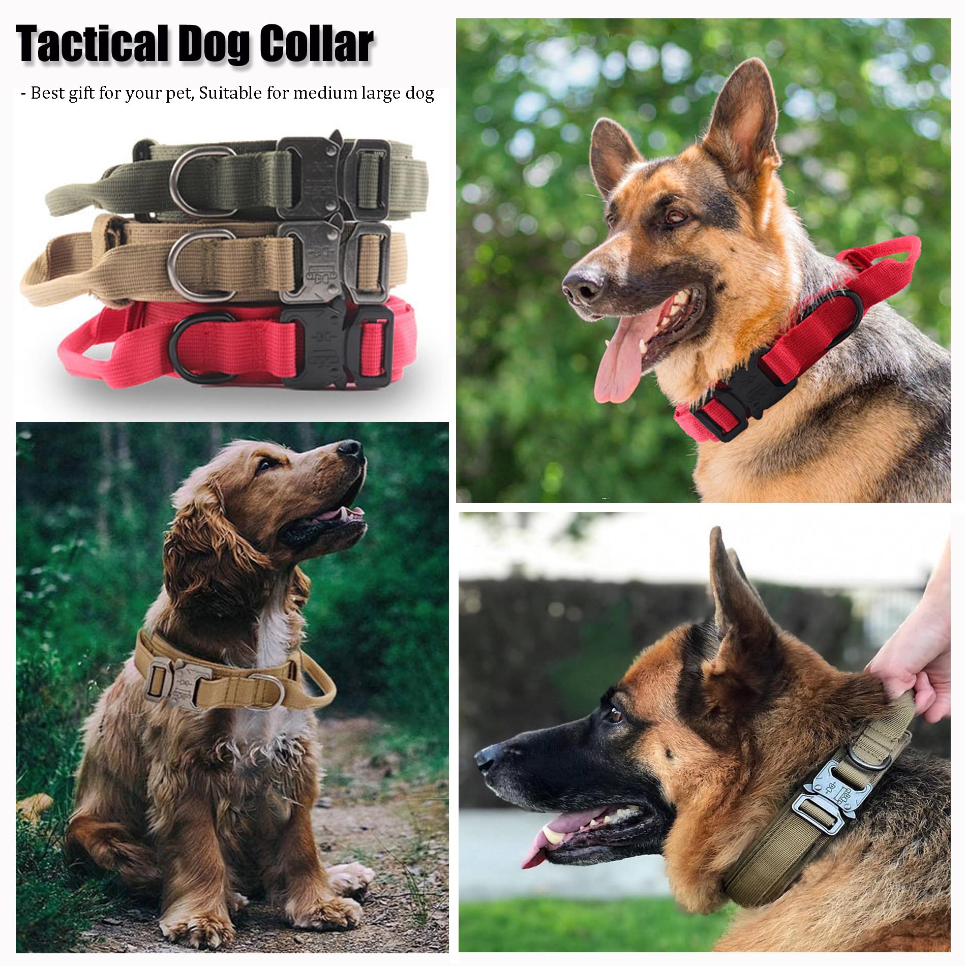 CADONO dark blue XXL collar suits large dogs with rugged durability