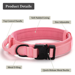 CADONO Light Pink Collar with padded interior for comfortable all-day wear.