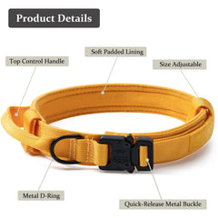 CADONO Tactical Dog Collar padded inner for comfort on long walks