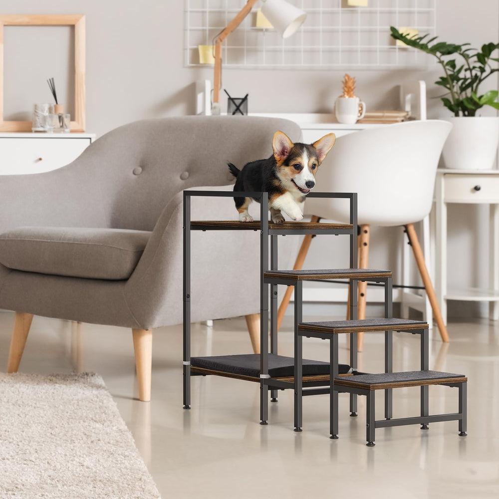 CADUKE sturdy metal frame with MDF showcases durable construction supporting up to 100 pounds.