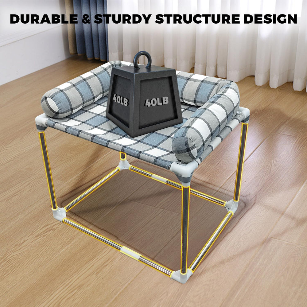 Caghash bedside cosleeper sturdy frame demonstrates durable stainless steel construction.
