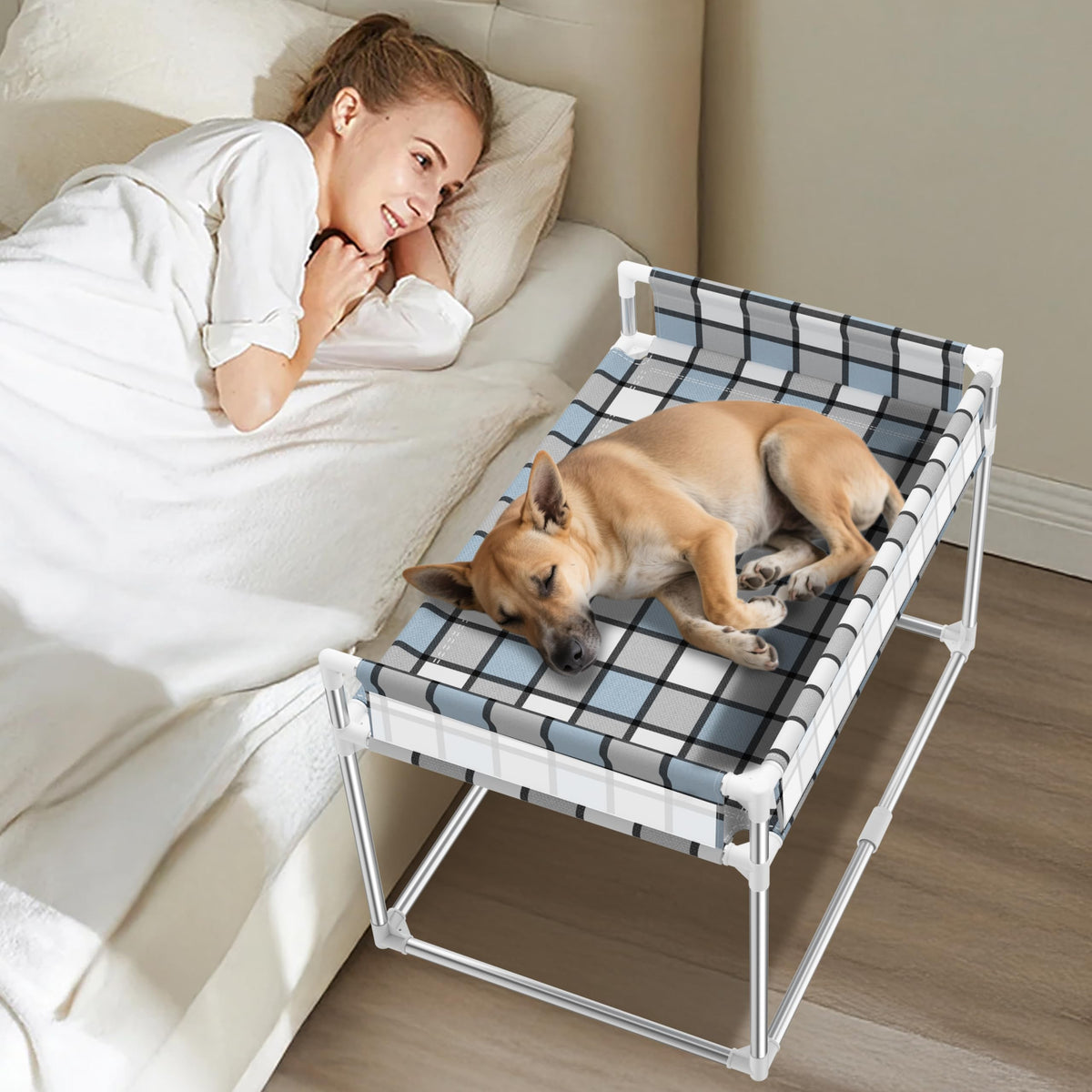 Caghash bedside-window-pet-bed guardrail-perch offers close companionship and secure nighttime comfort.