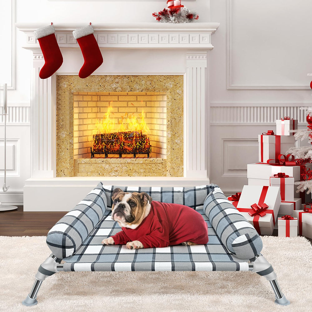 Caghash cooling elevated dog bed image shows breathable, temperature-friendly design.