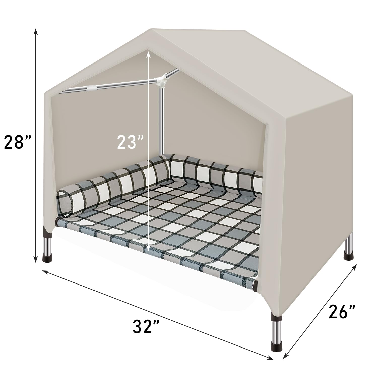 Caghash dog bed ideal for camping and beach relaxation with portable design.