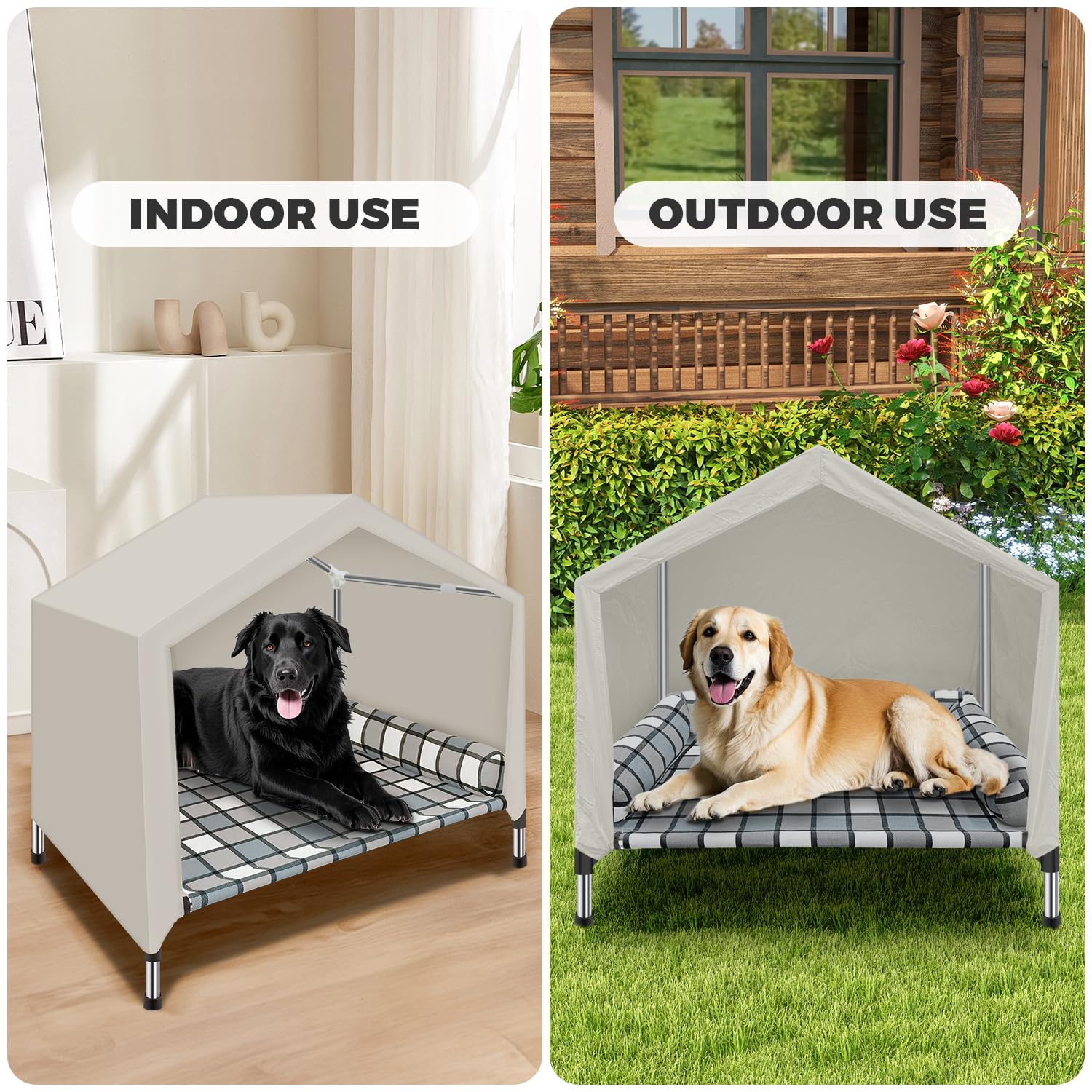 Caghash dog bed in living room offers a cozy indoor retreat.