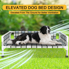 Caghash easy-assembly dog bed with no tools for quick setup outside.