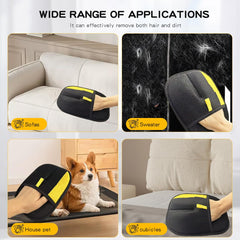 CAIBAO gloves clean furniture and upholstery, lifting stubborn pet hair with ease.