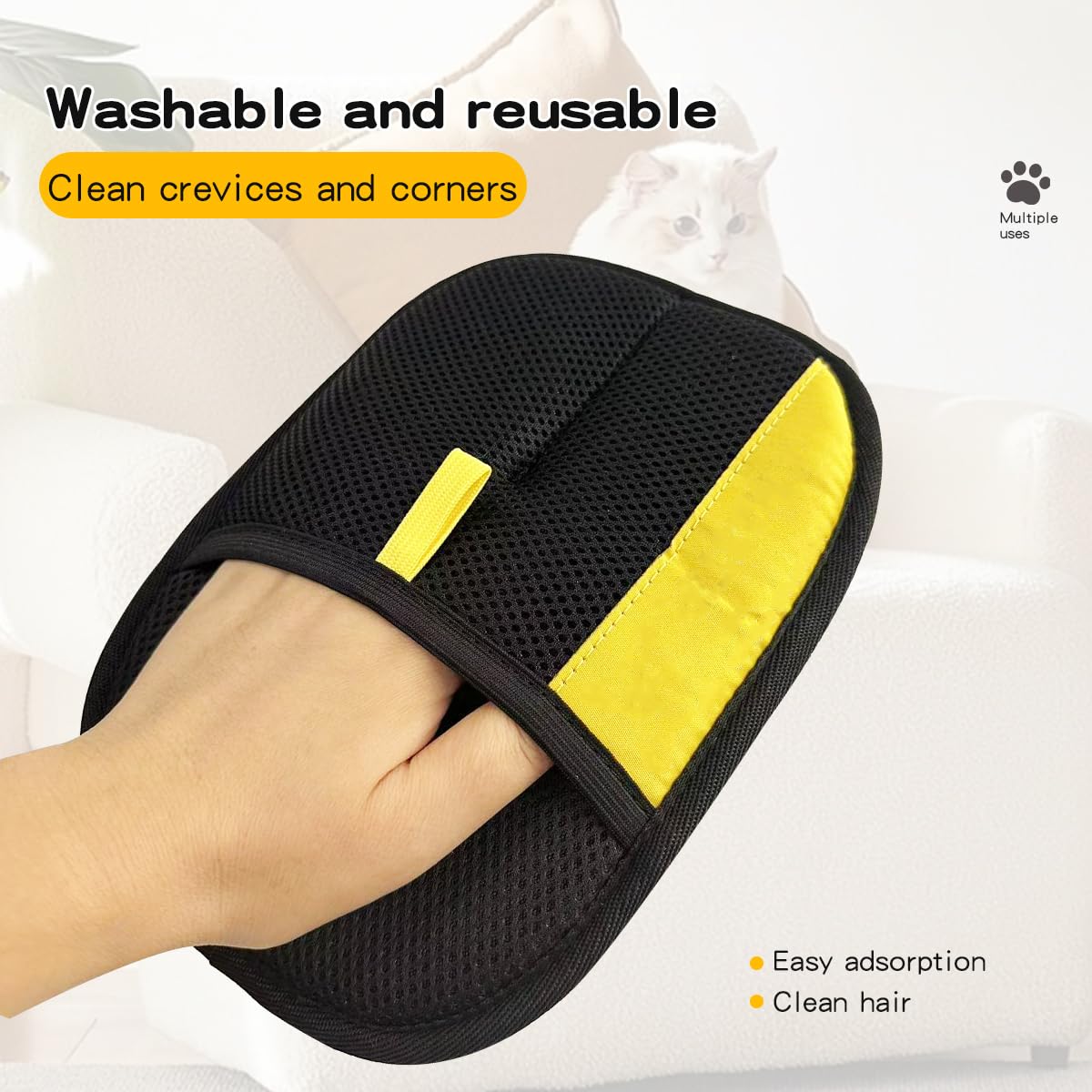 CAIBAO gloves provide an eco-friendly solution for daily pet hair removal.
