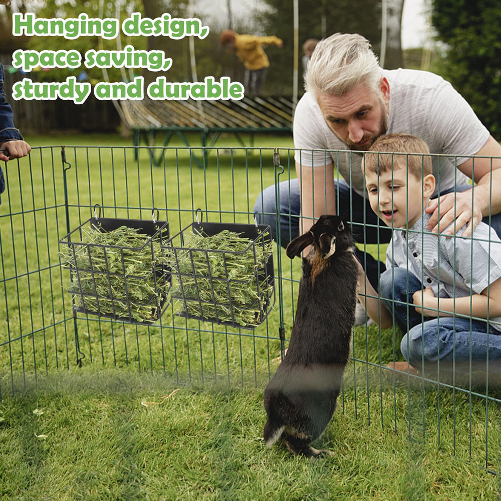 CAIQINLI guinea pig hay feeder cage-mount keeps cages tidy.