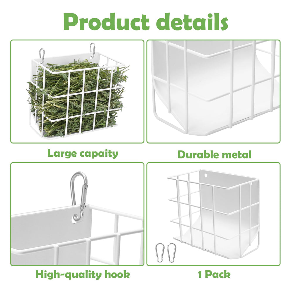 CAIQINLI guinea pig hay holder—durable metal construction resists chewing