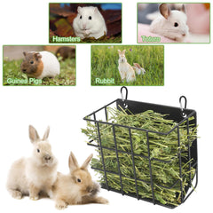 CAIQINLI hay feeder constructed from durable metal resists chewing and wear.